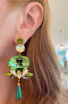 Green Athena Earrings