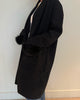 Black Cardigan w/ Fur Pockets
