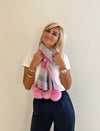 Pink Stripes & Squares Scarf