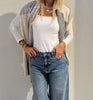 Cashmere Grey & Cream Scarf