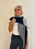Cashmere Navy & Gold Scarf