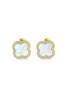Mother of Pearl Clover Stud Earrings