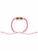 Pink & White Prism Eye Macrame Bracelet