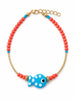 Coral & Turquoise Marlin Anklet