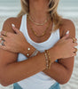 Mother of Pearl Clover Charm Bracelet