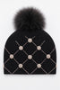 Black Pearl & Crystal Flower Toque