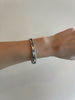 Silver Multi Clovers Bangle