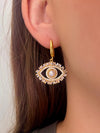 Pearl Eye with Lashes Earrings