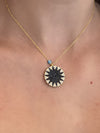 Black Big Sun Necklace