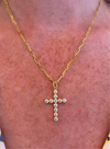 Diamond Cross Charm