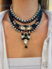 Silver & Black Milano Necklace