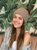 Light Brown Knit Beanie
