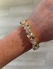 Gold & White Multi Crystal Bracelet