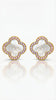 Mother of Pearl Clover Stud Earrings