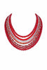 Red Tiara Statement Necklace