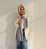 Cashmere Grey & Cream Scarf