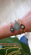 Turquoise Crystal Eye Bracelet