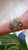 Pink Crystal Eye Bracelet