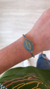 Turquoise Crystal Eye Bracelet