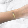 Dainty Turquoise Feather Bracelet