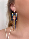 Navy & Pink Emilia Earrings