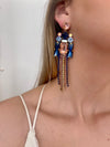 Navy & Pink Emilia Earrings