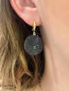 Black Full Moon Curved Earrings