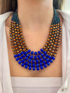 Blue & Amber Dior Statement Necklace