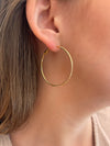 Champagne Crystal Puffy Heart Hoops