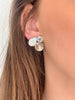 White & Silver Nadine Stud Earrings