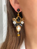 Champagne, Gold & Black Vera Earrings