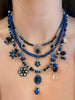 Navy Floral Necklace