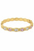 Pink & Clear Gemstone Cuff