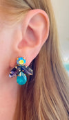 Purple & Turquoise Alessia Earrings