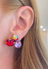 Red & Mauve Nadine Stud Earrings