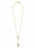 Mother of Pearl Bear Lariat Necklace