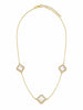 Mini Mother of Pearl Clover Trio Necklace
