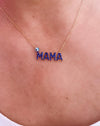 Navy MAMA Necklace