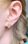 Baguette Cluster Stud Earrings