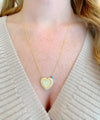 Clear Double Heart Necklace