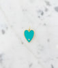 Turquoise Big Enamel Heart Charm
