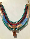 Green, Ruby & Blue Milano Necklace