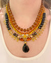 Black & Amber Milano Necklace