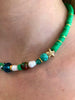 Green and Pearl Glass Dominic Necklace