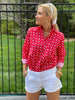 The Boyfriend Shirt in Red Nautical