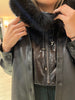 Black Nylon Fur Hood