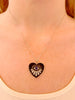 Black Guardian Eye Heart Necklace