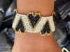 Black Queen of Hearts Bracelet