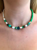 Green and Pearl Glass Dominic Necklace