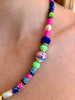 Blue Green Pink & Pearl Joy Natural Stone Necklace